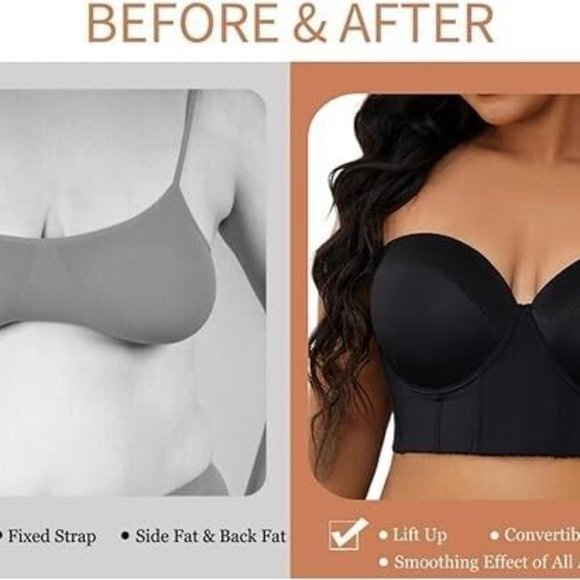 SEA BBOT Women Longline Strapless Bra Full Coverage. Trap Not Included 36C - Picture 5 of 6